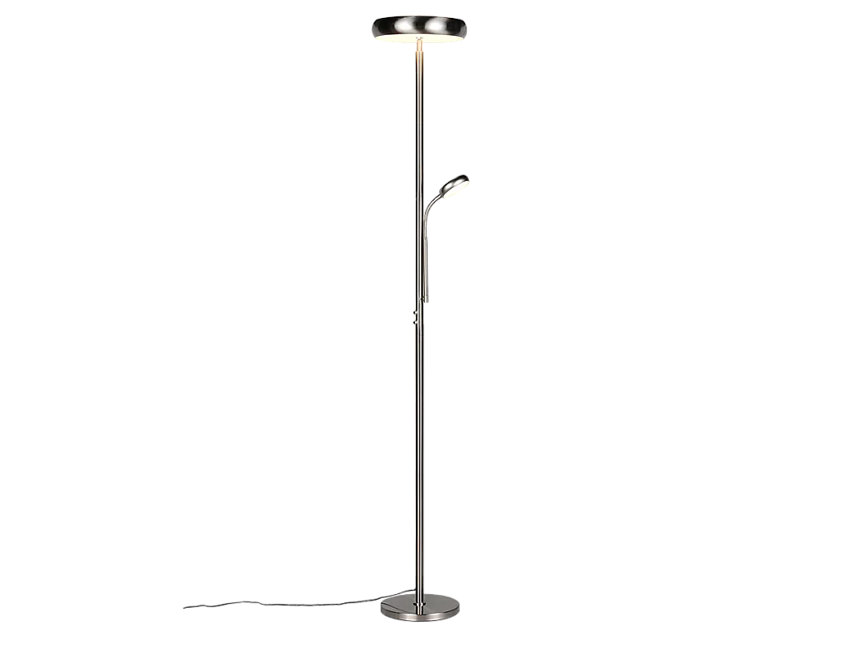 Piantana LED, metallo, nichel opaco, 28x183x28 cm, Palermo