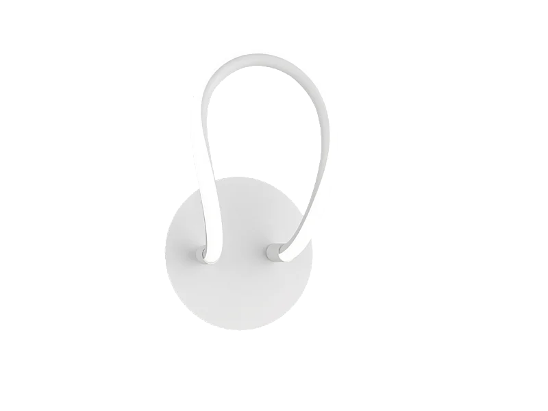 Applique LED, metallo, bianco opaco, 15x26x15 cm, Bologna