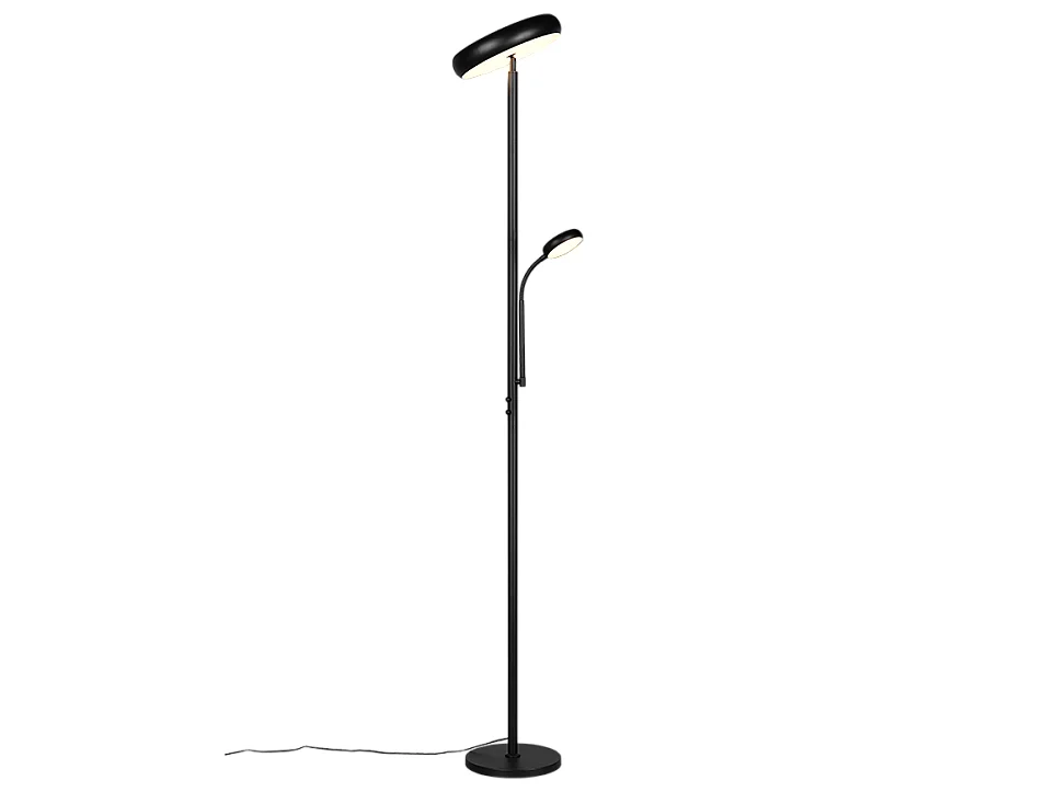 Piantana LED, metallo, nero opaco, 28x183x28 cm, Palermo