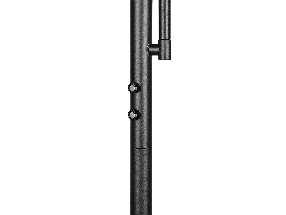 Piantana LED, metallo, nero opaco, 28x183x28 cm, Palermo