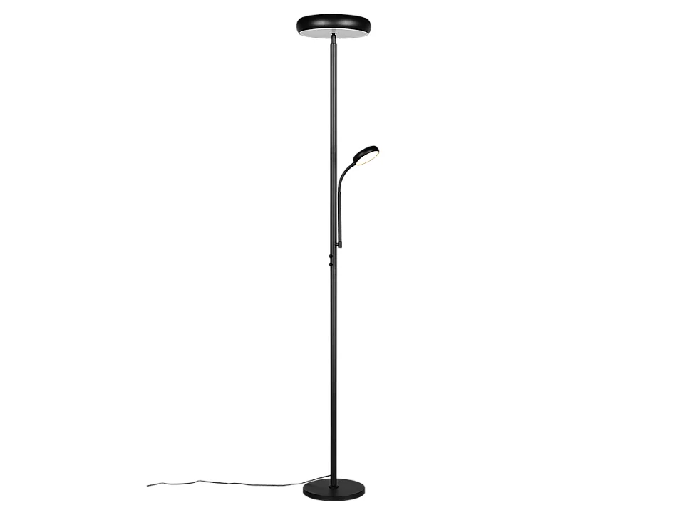 Piantana LED, metallo, nero opaco, 28x183x28 cm, Palermo