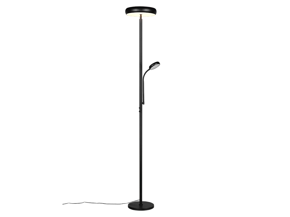 Piantana LED, metallo, nero opaco, 28x183x28 cm, Palermo