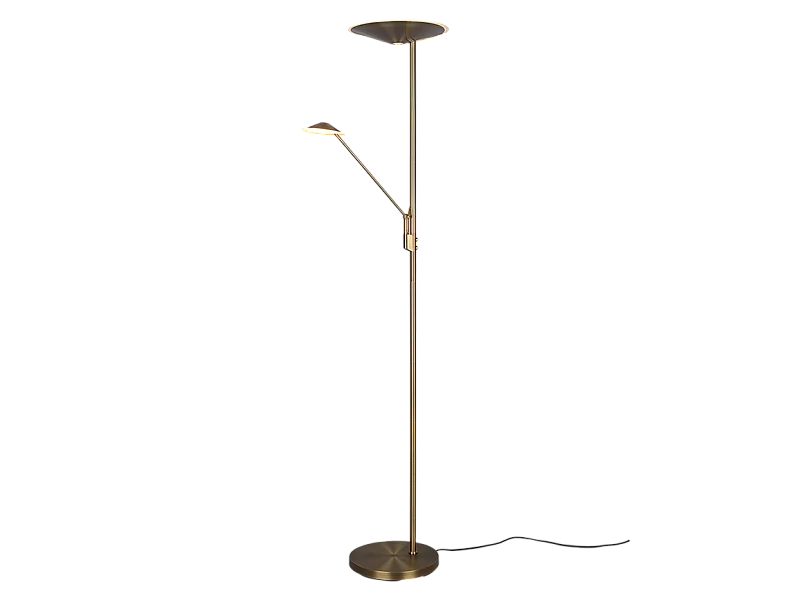 Piantana LED, metallo, ottone invecchiato, 30x180x41,6 cm, Brantford