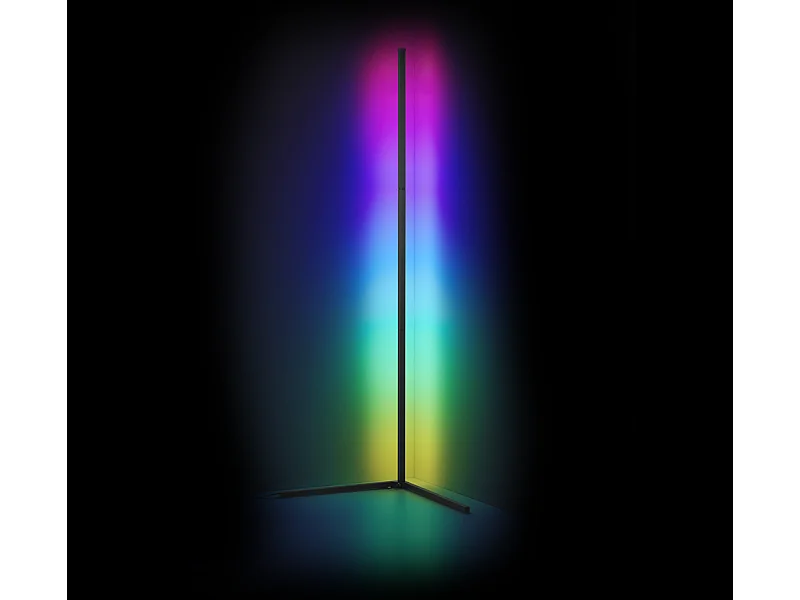 Piantana LED, alluminio, nero, 43x141x43 cm, Level