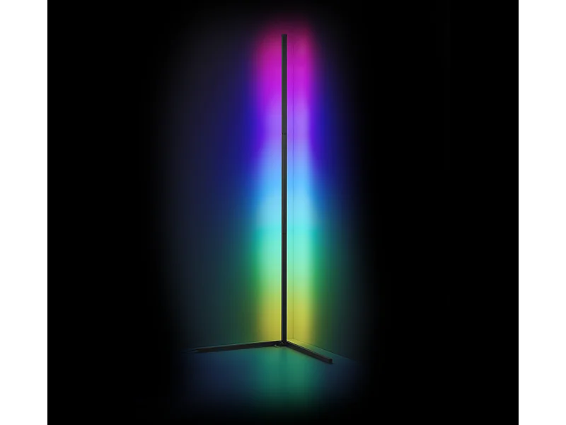 Piantana LED, alluminio, nero, 43x141x43 cm, Level