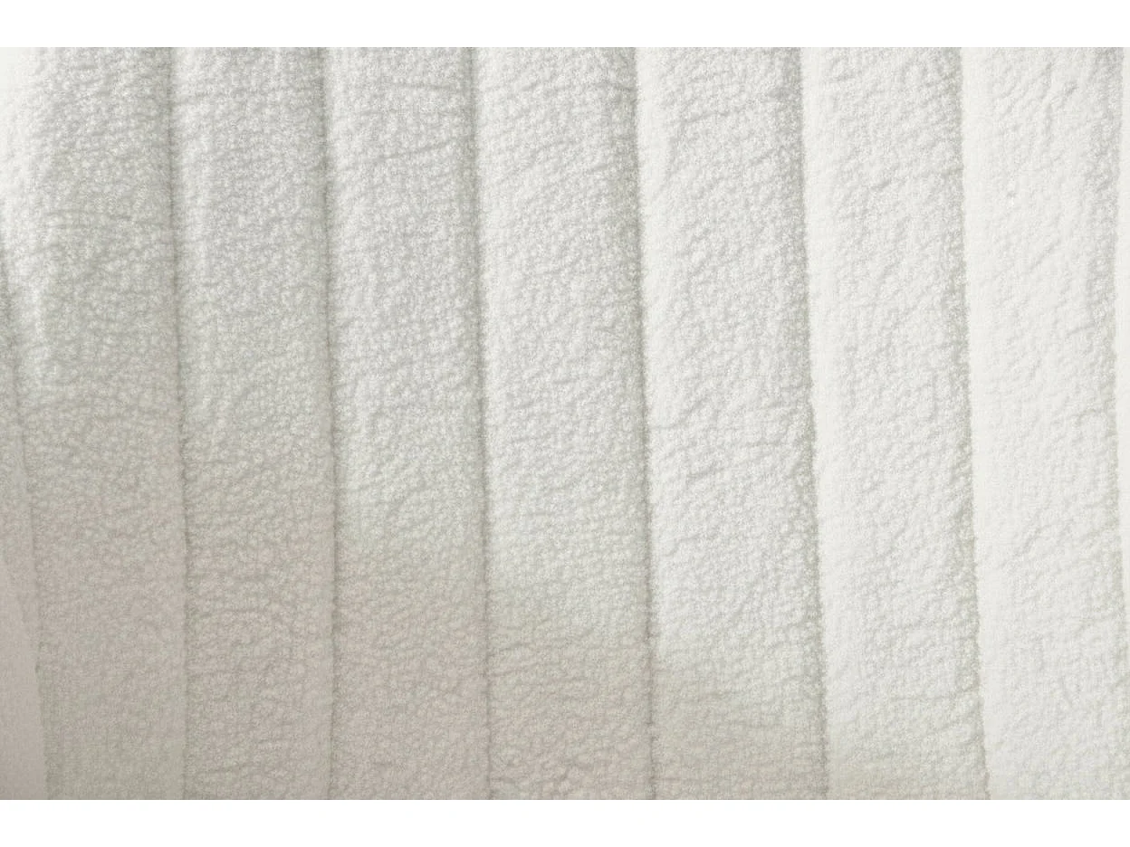 Lot de 2 chaises Chic KANVAS en velours blanc doudou pieds Chromés