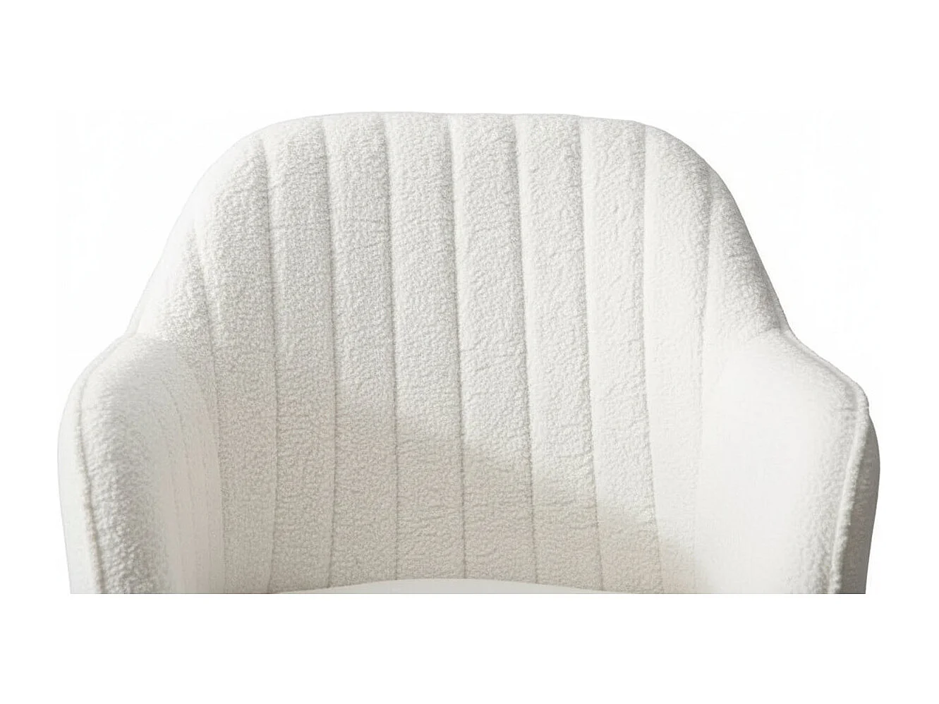 Lot de 2 chaises Chic KANVAS en velours blanc doudou pieds Chromés