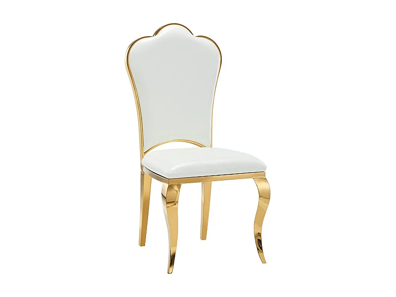 Lot de 4 Chaises Prestige gold simili cuir - SAKURA