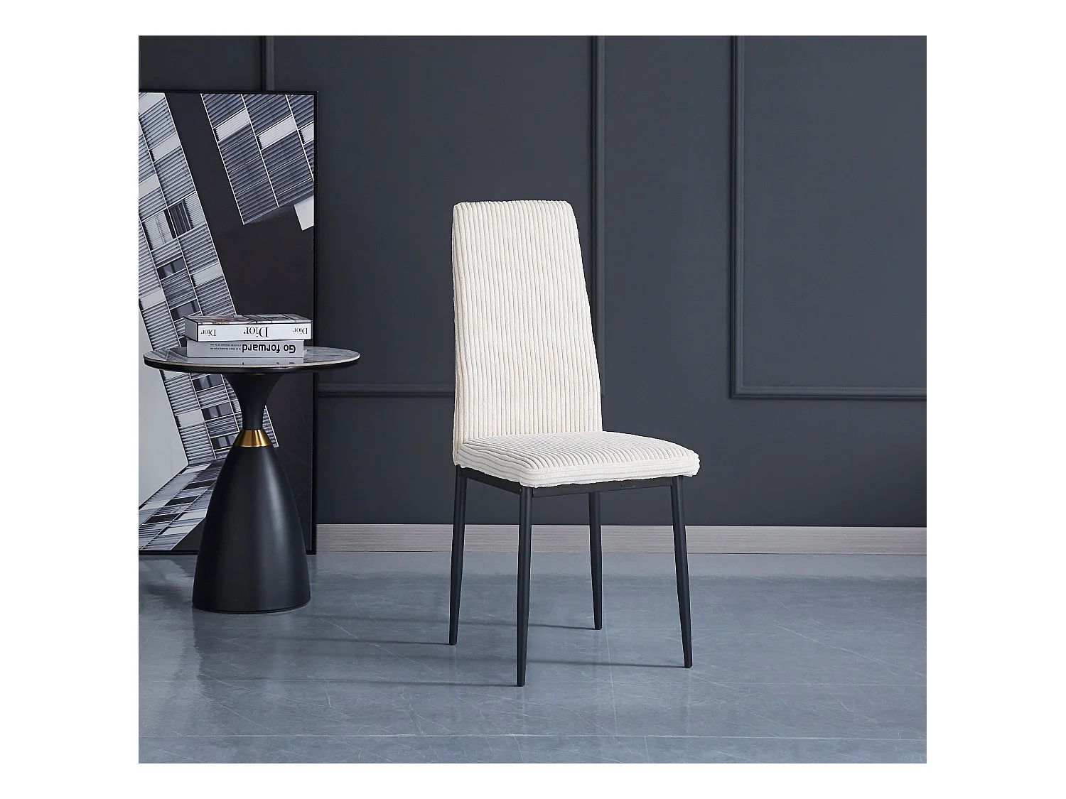 Lot de 4 chaises KLARNA PIEDS NOIR COTELE