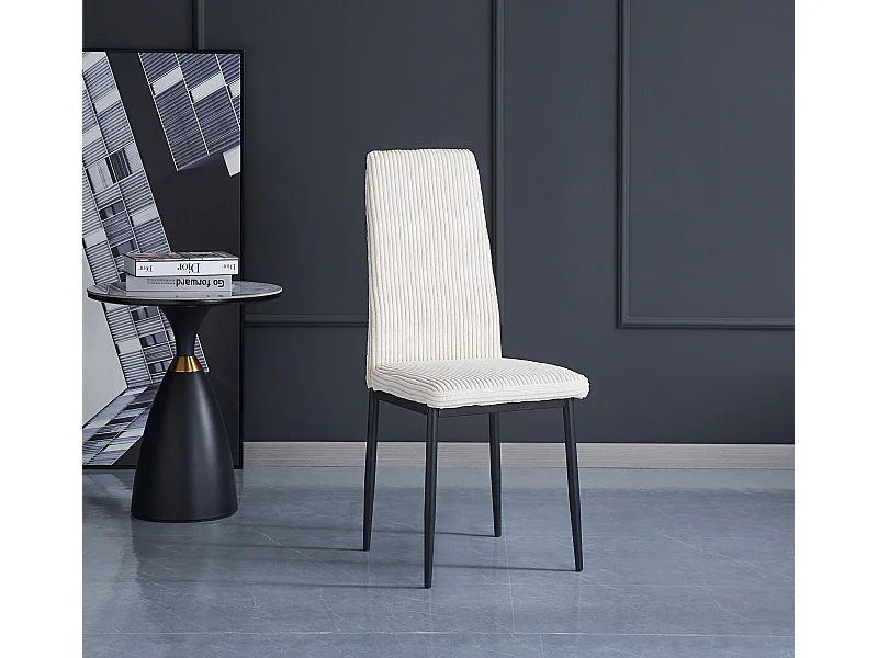 Lot de 4 chaises KLARNA PIEDS NOIR COTELE