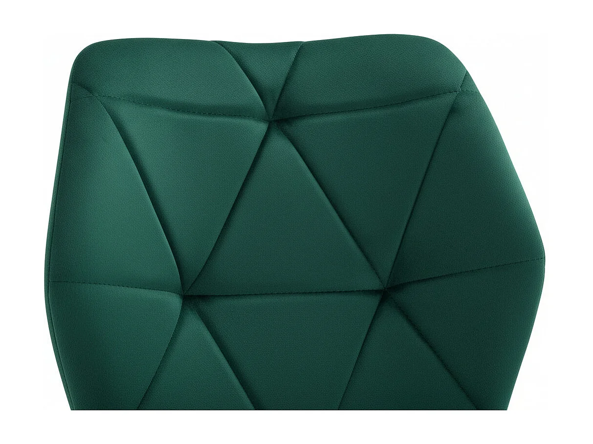 Lot 4 Chaises Salle à Manger Coquillage Velours Vert Pieds Gold 46x58,5x87cm