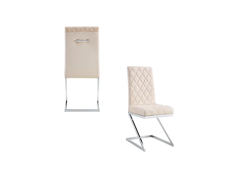 Lot de chaises COCOMAT Chrome et velours