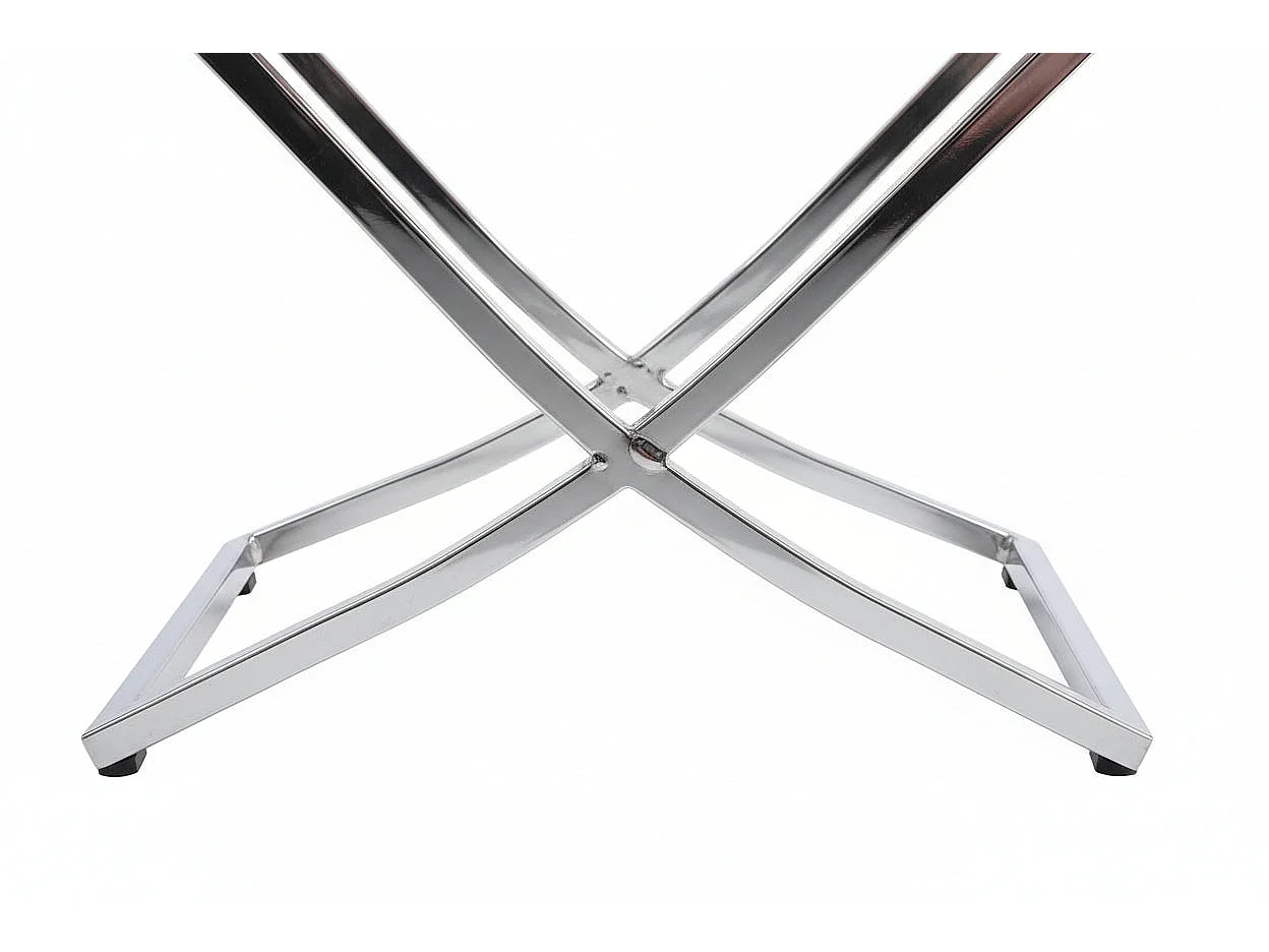 Lot 2 Chaises Salle à Manger Gabrielle Capitonnées Velours Rose Pieds Chrome 59x52x95cm