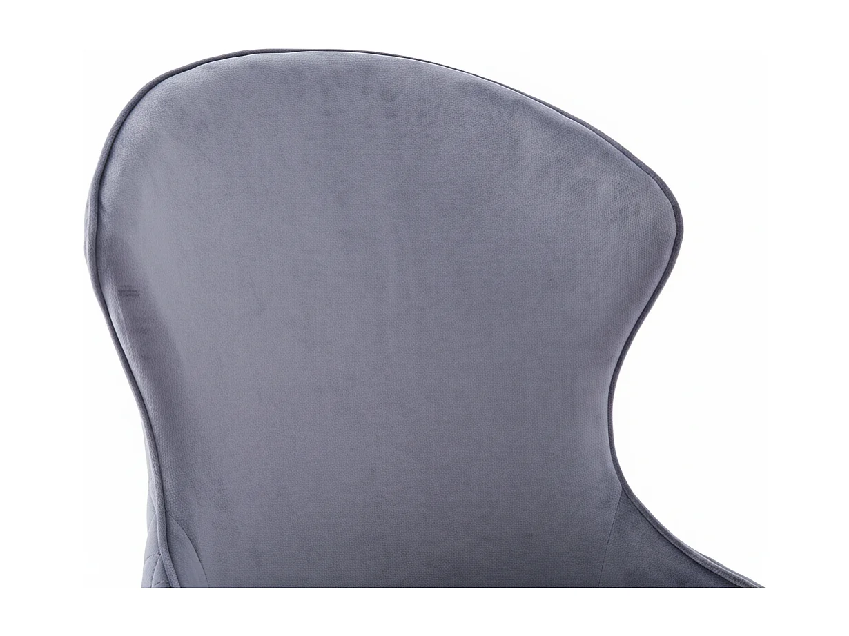 Lot 2 Chaises Salle à Manger Hilton Velours Anthracite Pieds Chrome