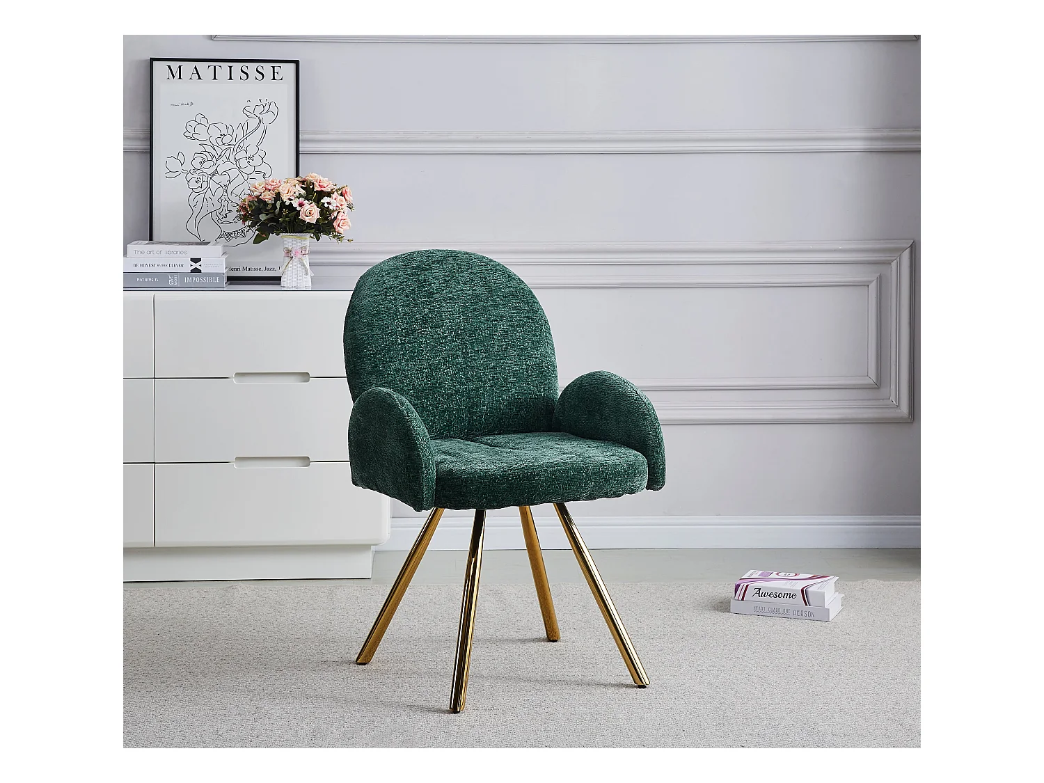 Lot de chaises MIMI avec Accoudoirs Gold 62x63x92 cm