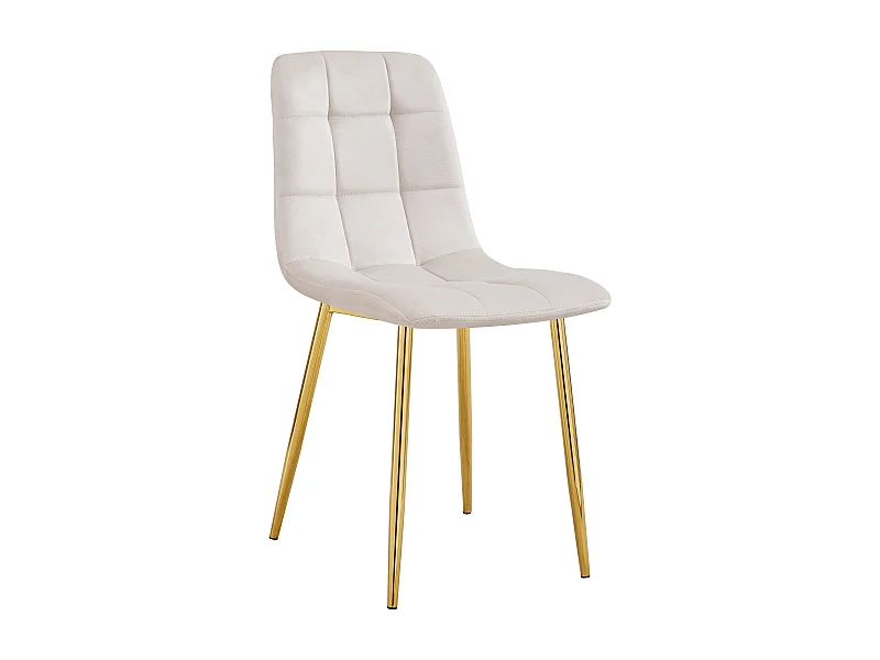 Lot de 4 chaises ELISA Velours & Pieds Gold 42x55x87 cm