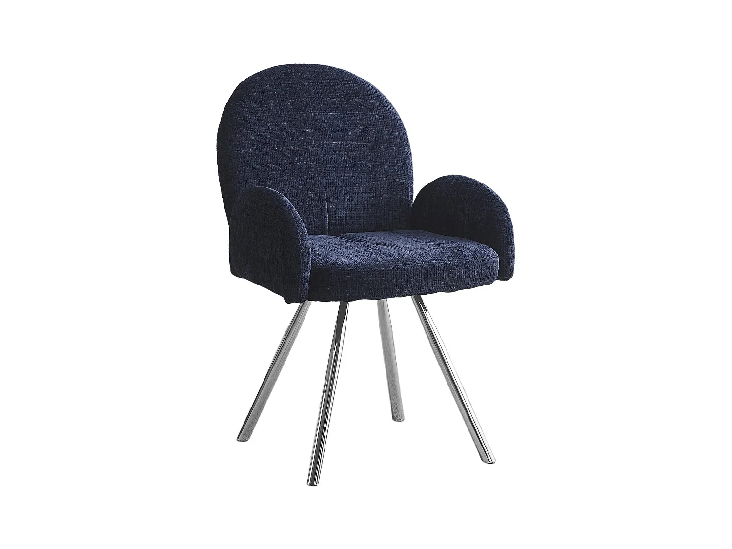 Chaise ELISA Velours & Pieds Chrome 42x55x87 cm