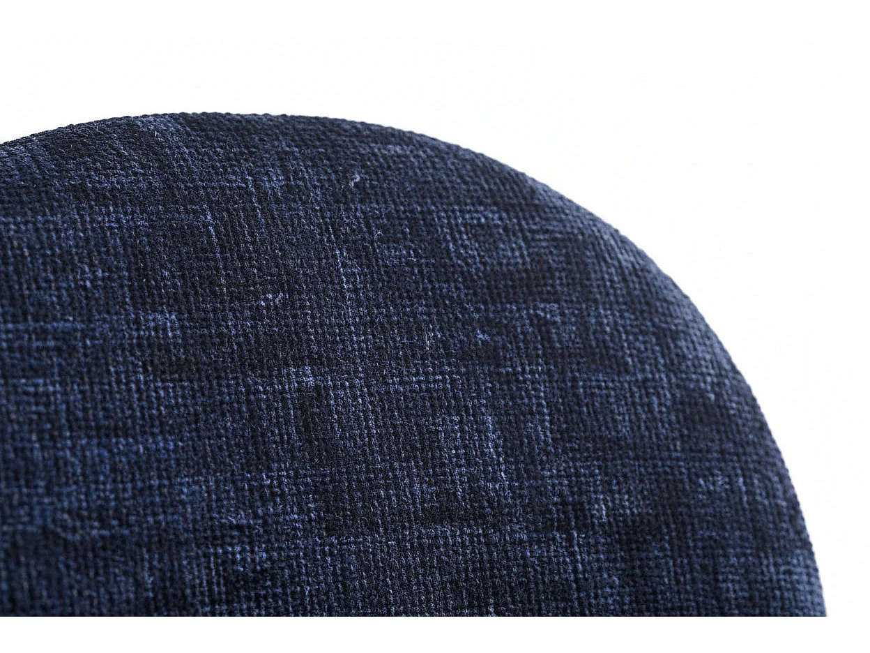 Lot 2 Chaises Salle à Manger Elisa Velours Bleu Pieds Chrome 42x55x87cm