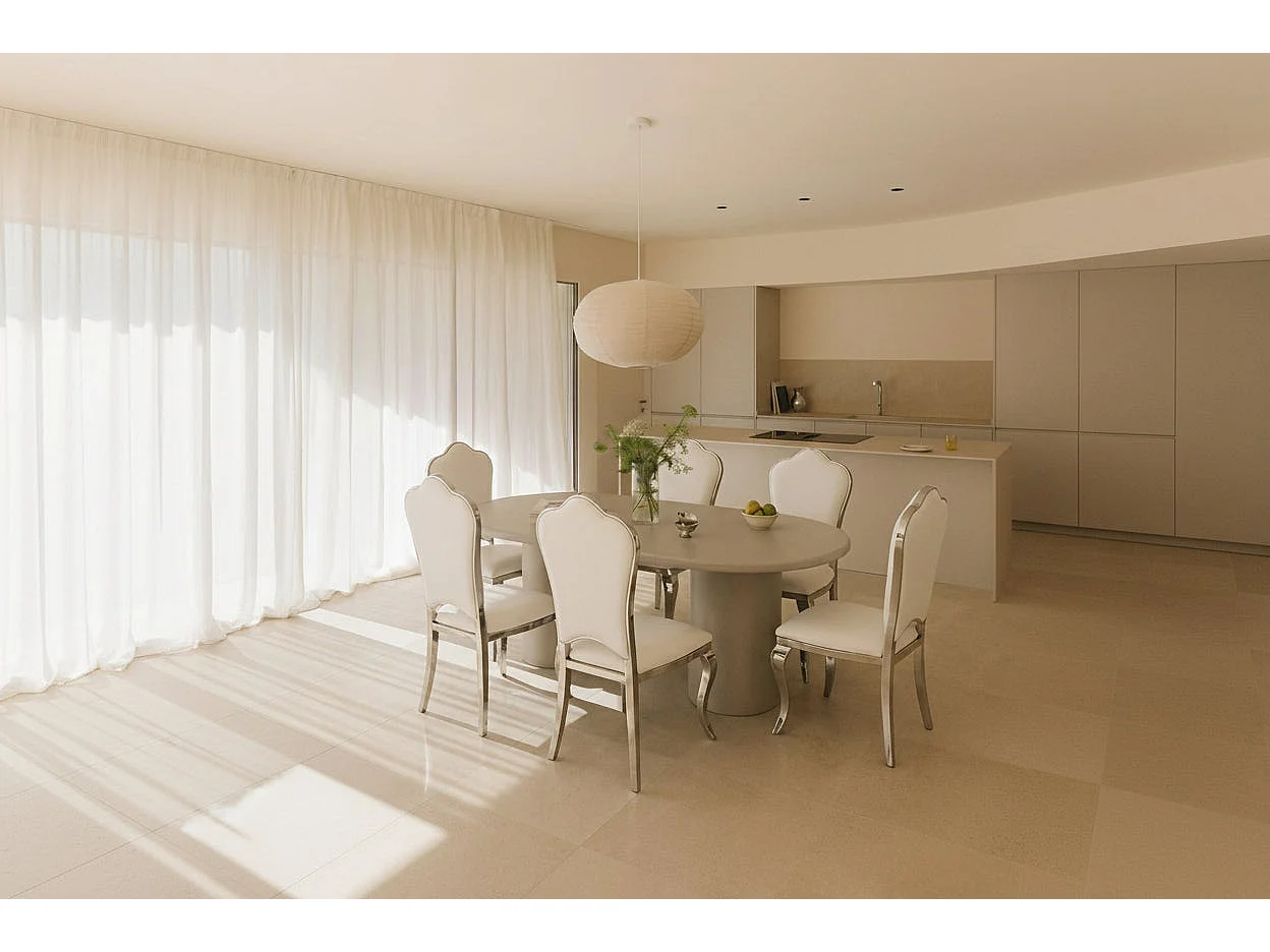 Lot de 4 Chaises Prestige Chrome simili cuir Blanc- SAKURA