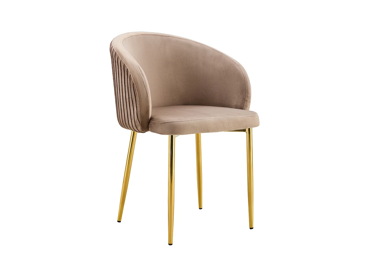 Lot de 2 chaises CARLITA Gold avec Accoudoirs 44,5x50x80 cm