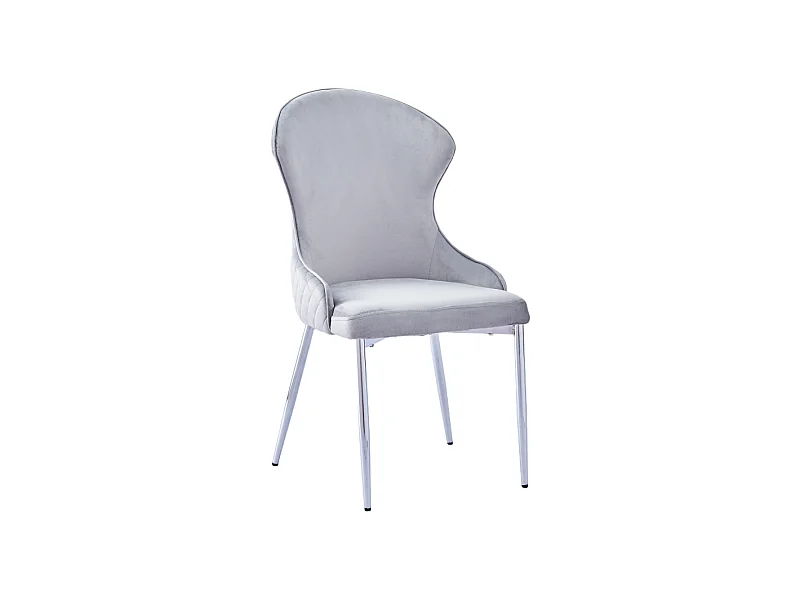 Lot de Chaises HILTON en Velours & Pieds Chrome – Style Chic et Moderne