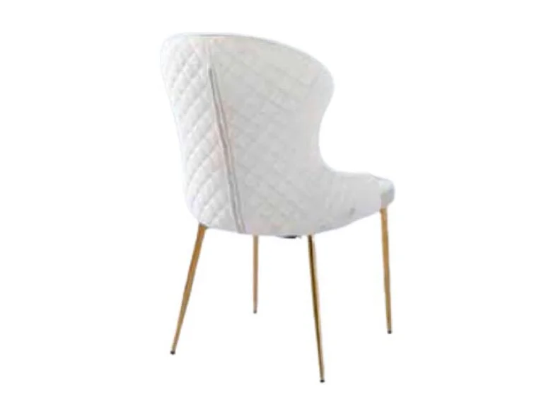 Lot de 2 Chaises HILTON en Velours Beige & Pieds Gold – Style Chic et Confort Moderne