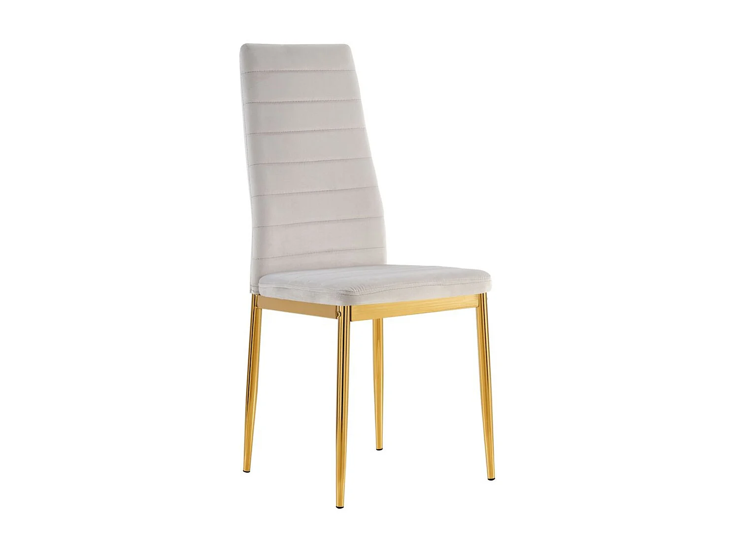 Lot 6 chaises velours moka pieds métal gold 52x45x90 cm TOLIA