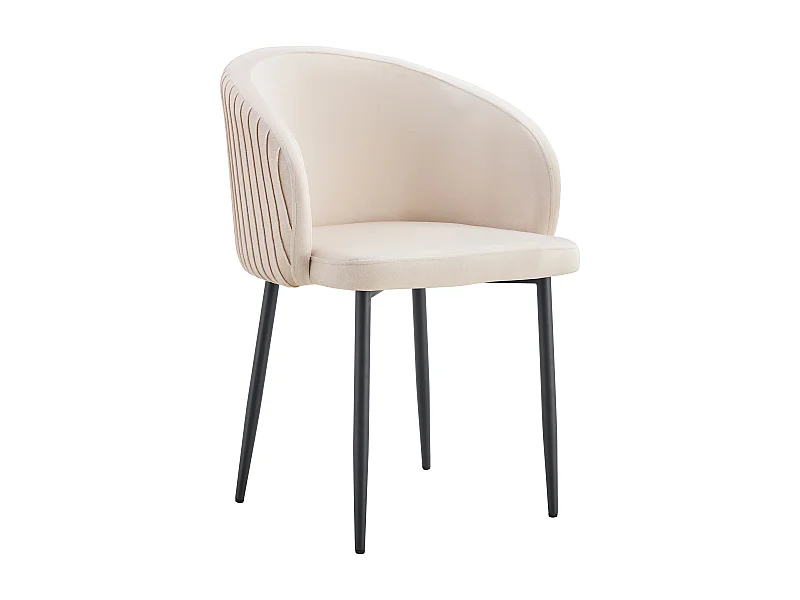 Lot de 2 chaises CARLITA Gold avec Accoudoirs 44,5x50x80 cm