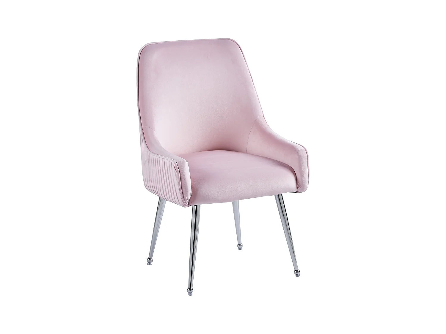 Lot de Chaises LUXURY en Velours & Pieds Chrome