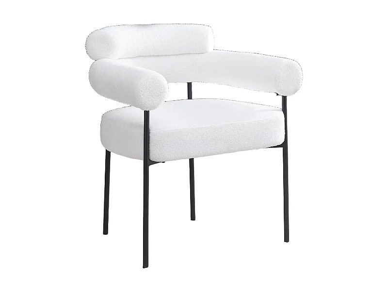 Lot de chaises BULLE avec Accoudoirs & Pieds Métal Noir 72x60x77 cm