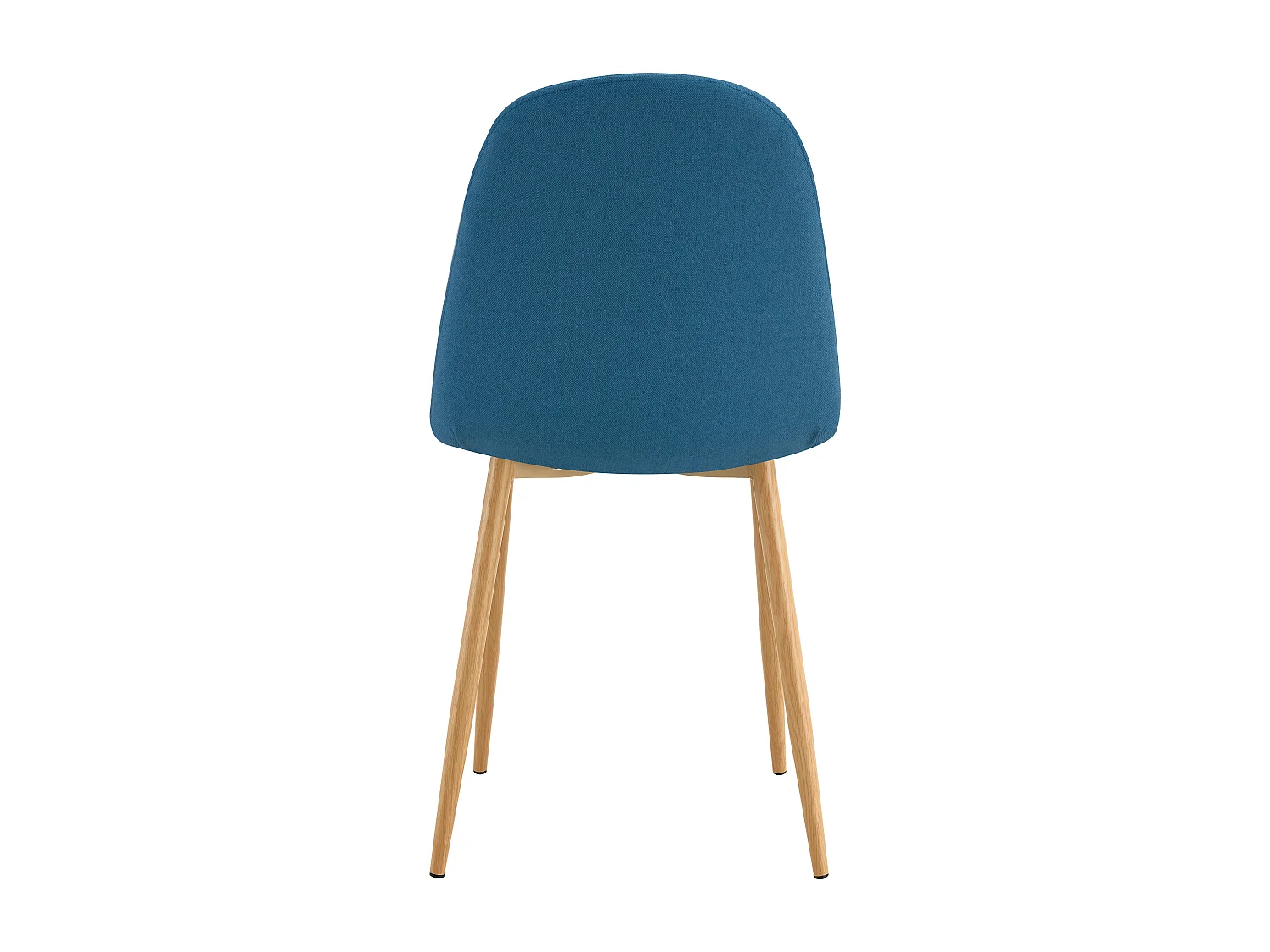 Lot de 2 Chaises SCANDINAVE – Tissu & Pied Métal Effet Bois – 44x54,5x86 cm