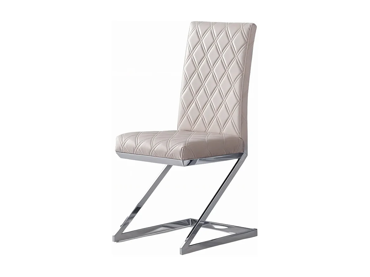 Lot 2 Chaises Salle à Manger Cocomat Velours Moka Pieds Chrome