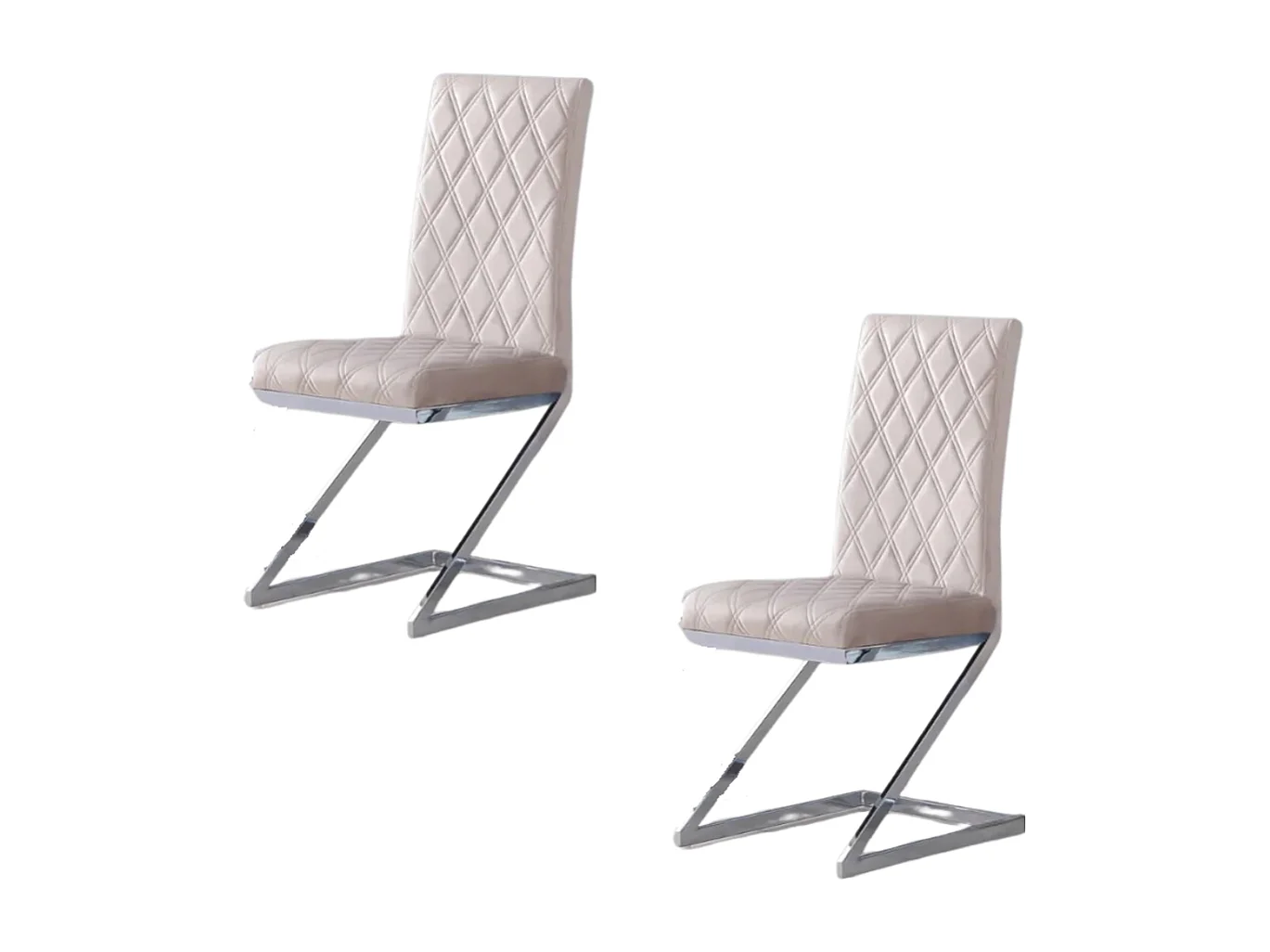 Lot 2 Chaises Salle à Manger Cocomat Velours Moka Pieds Chrome