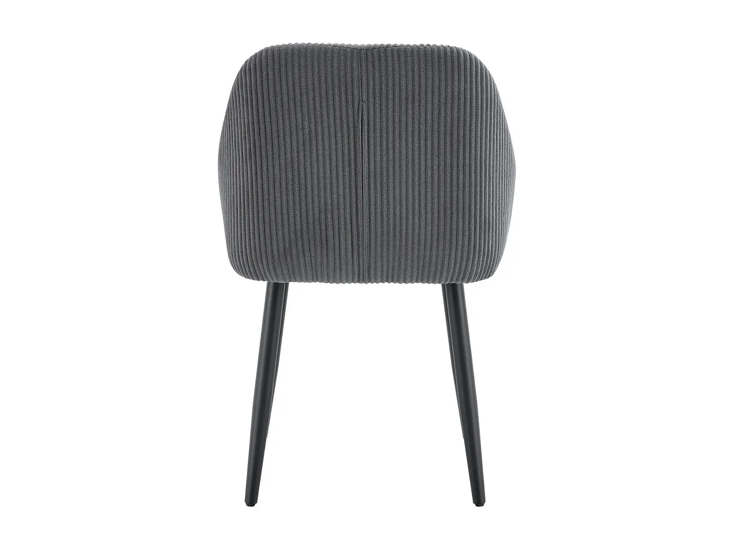 Lot 2 Chaises Salle à Manger Peach Accoudoirs Gris Pieds Métal Noir