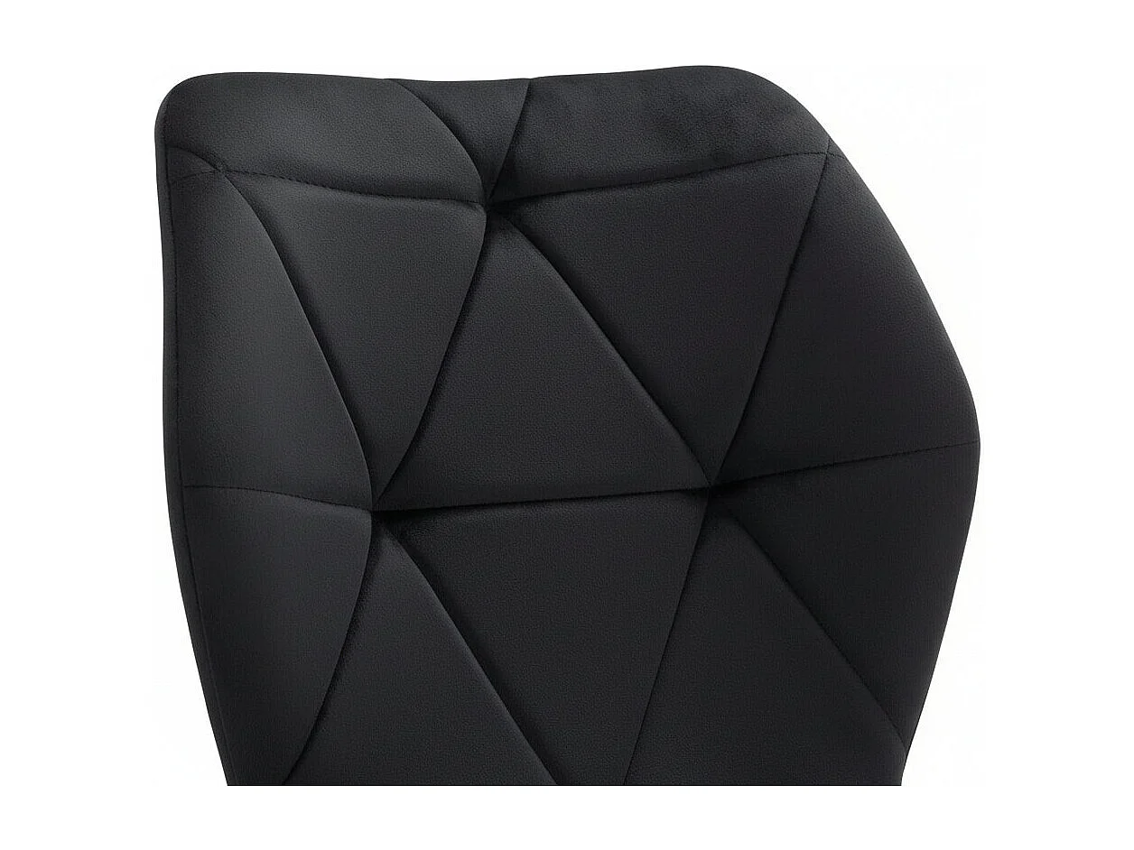 Lot 4 Chaises Salle à Manger Coquillage Velours Noir Pieds Gold 46x58,5x87cm