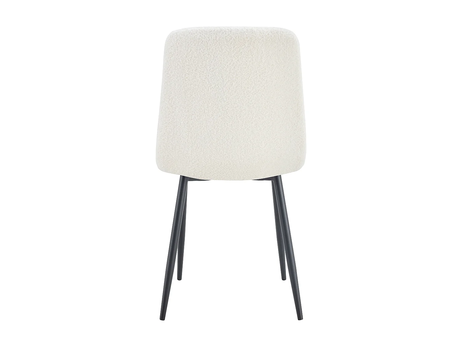 Lot 4 Chaises Salle à Manger Elisa Velours Doudou Pieds Métal Noir 42x55x87cm