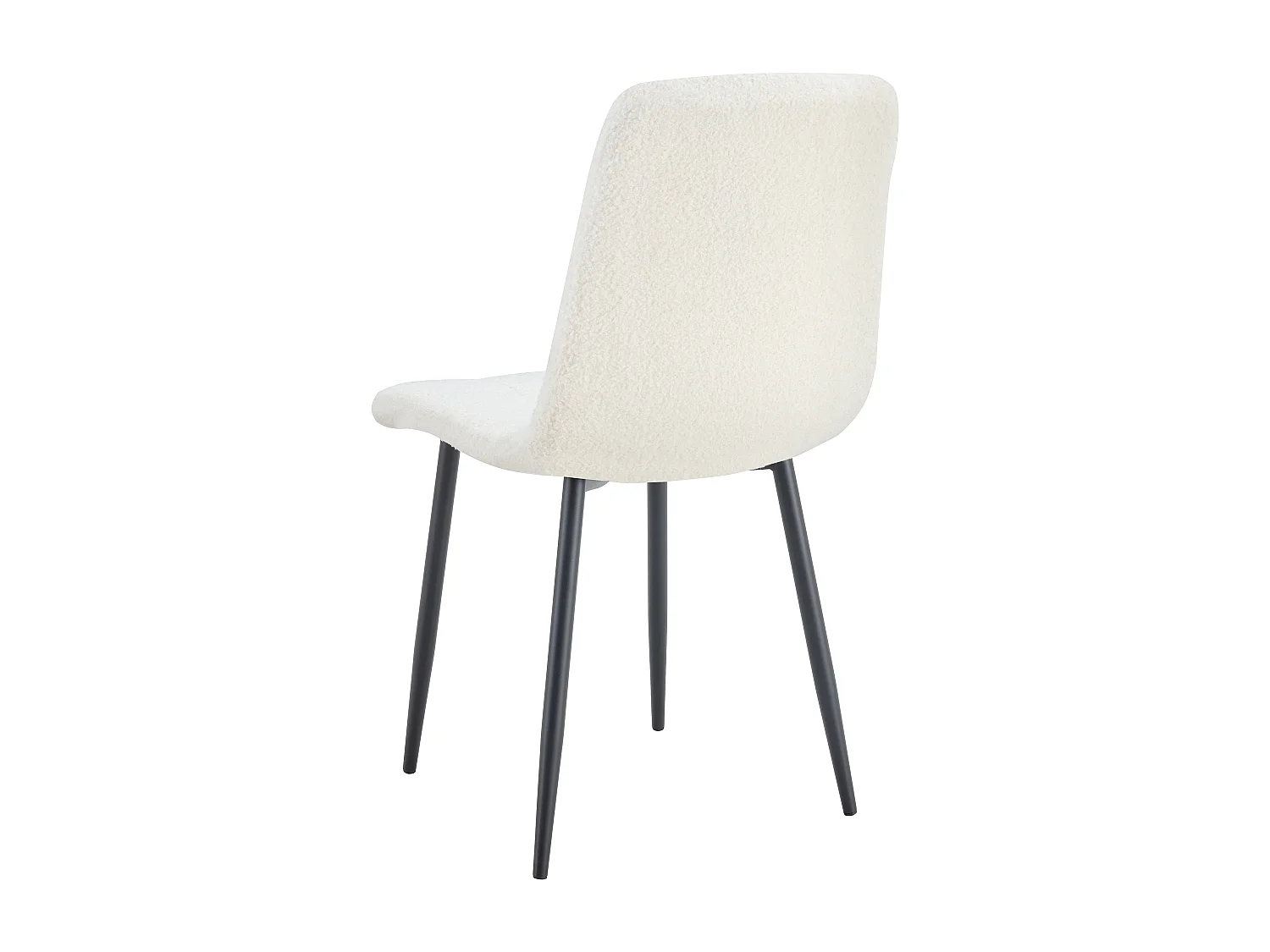 Lot 4 Chaises Salle à Manger Elisa Velours Doudou Pieds Métal Noir 42x55x87cm