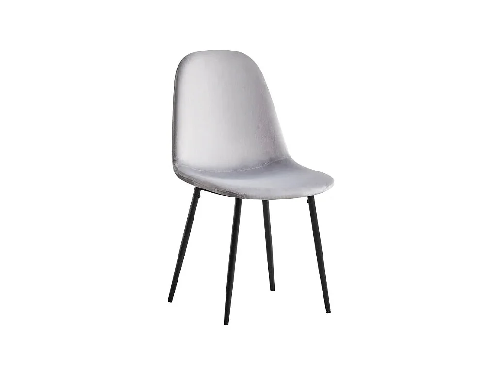 Lot de chaises SCANDINAVE en velours pieds métal noir