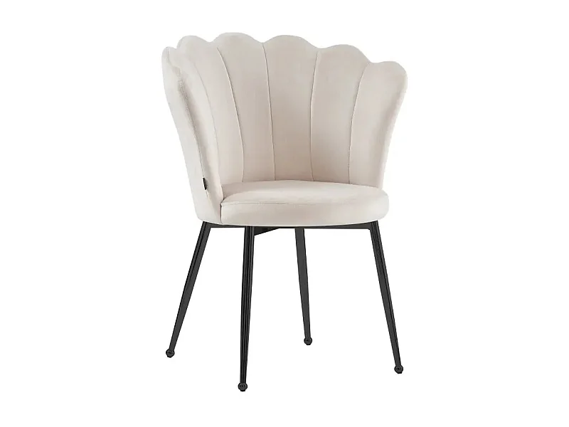 Lot de 2 chaises NYMPHEA pieds métal noir assise Velours