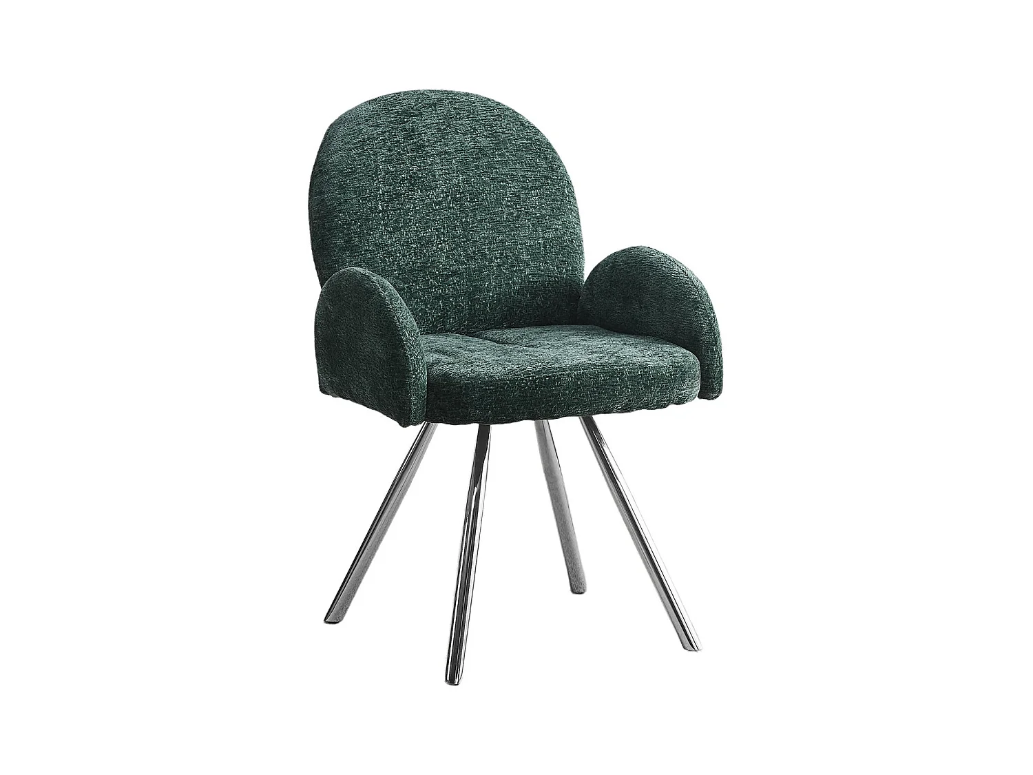 Chaise ELISA Velours & Pieds Chrome 42x55x87 cm