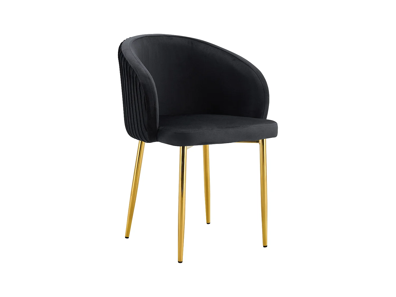 Lot de 2 chaises CARLITA Gold avec Accoudoirs 44,5x50x80 cm