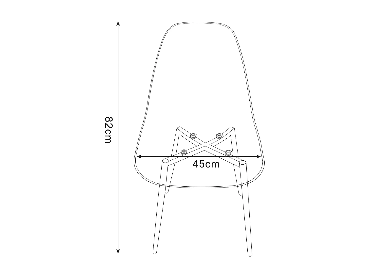 Lot de 6 chaises scandinaves en velours taupe pieds chrome 44x50x87 cm