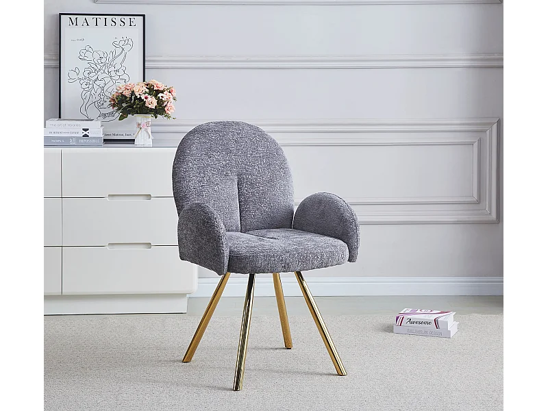 Lot de 2 chaises MIMI avec Accoudoirs Gold 62x63x92 cm