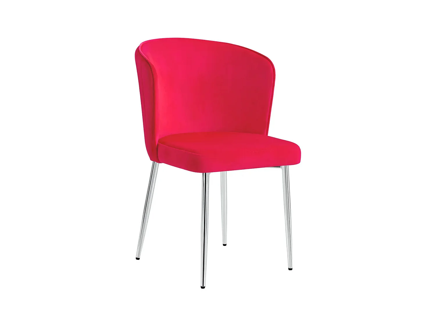 Lot de chaises moderne DIANA chrome velours