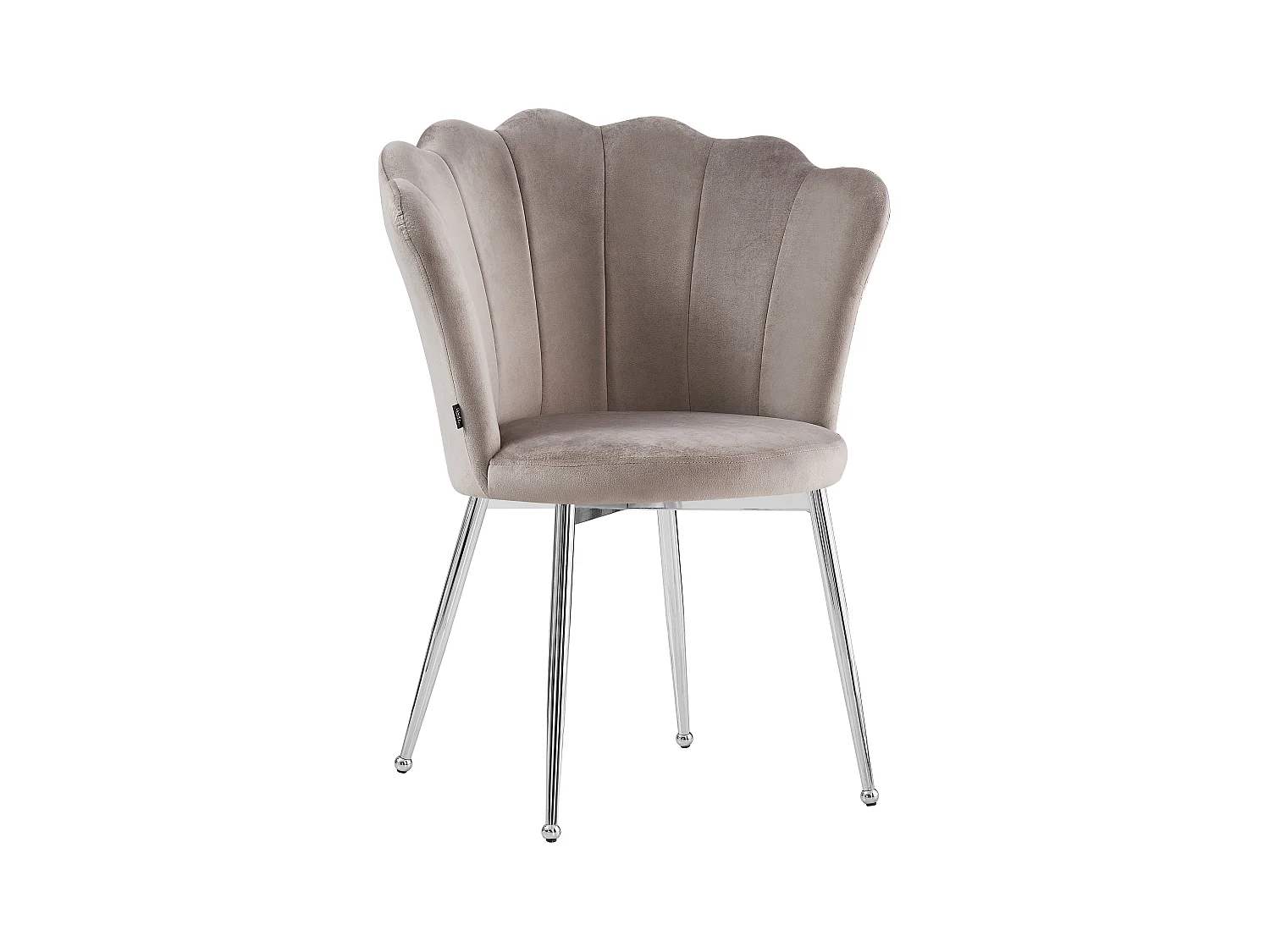 Lot de 2 chaises NYMPHEA pieds Chrome assise Velours Moka