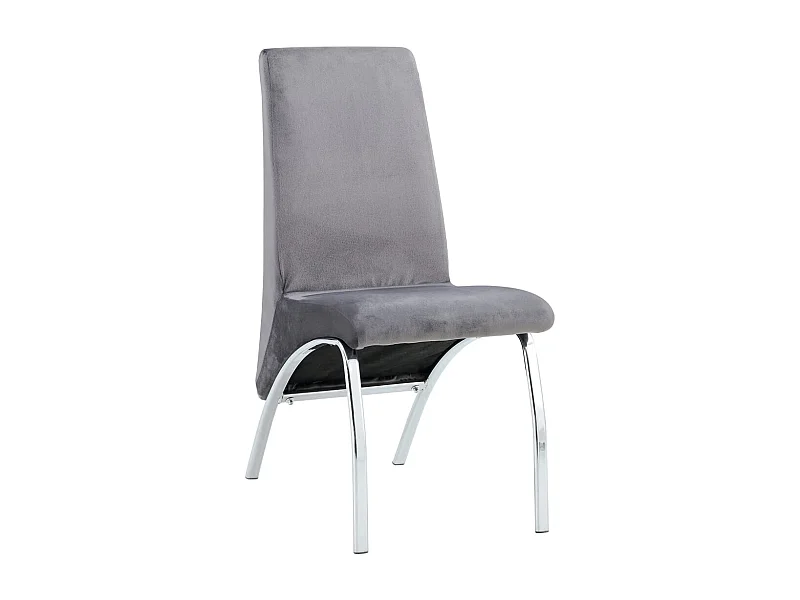 Lot de Chaises Fate chrome et velours