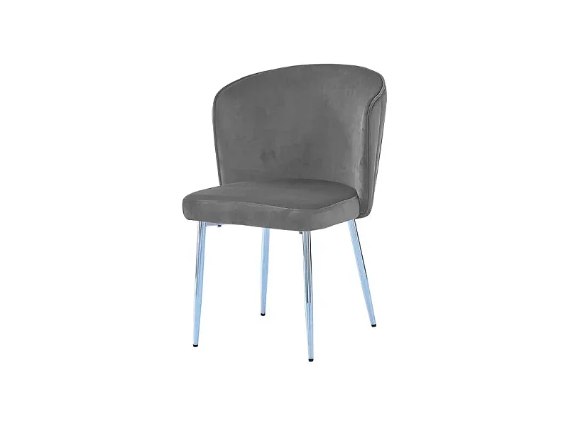 Lot de chaises moderne DIANA chrome velours