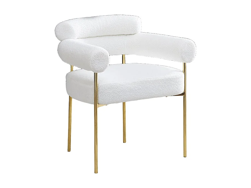 Lot de 2 chaises BULLE avec Accoudoirs Velours & Pieds Gold 72x60x77 cm