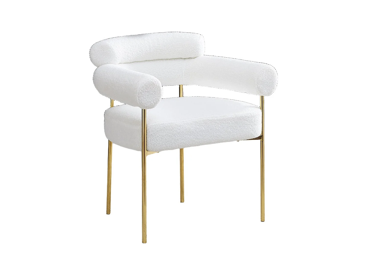 Lot de chaises BULLE avec Accoudoirs Velours & Pieds Gold 72x60x77 cm