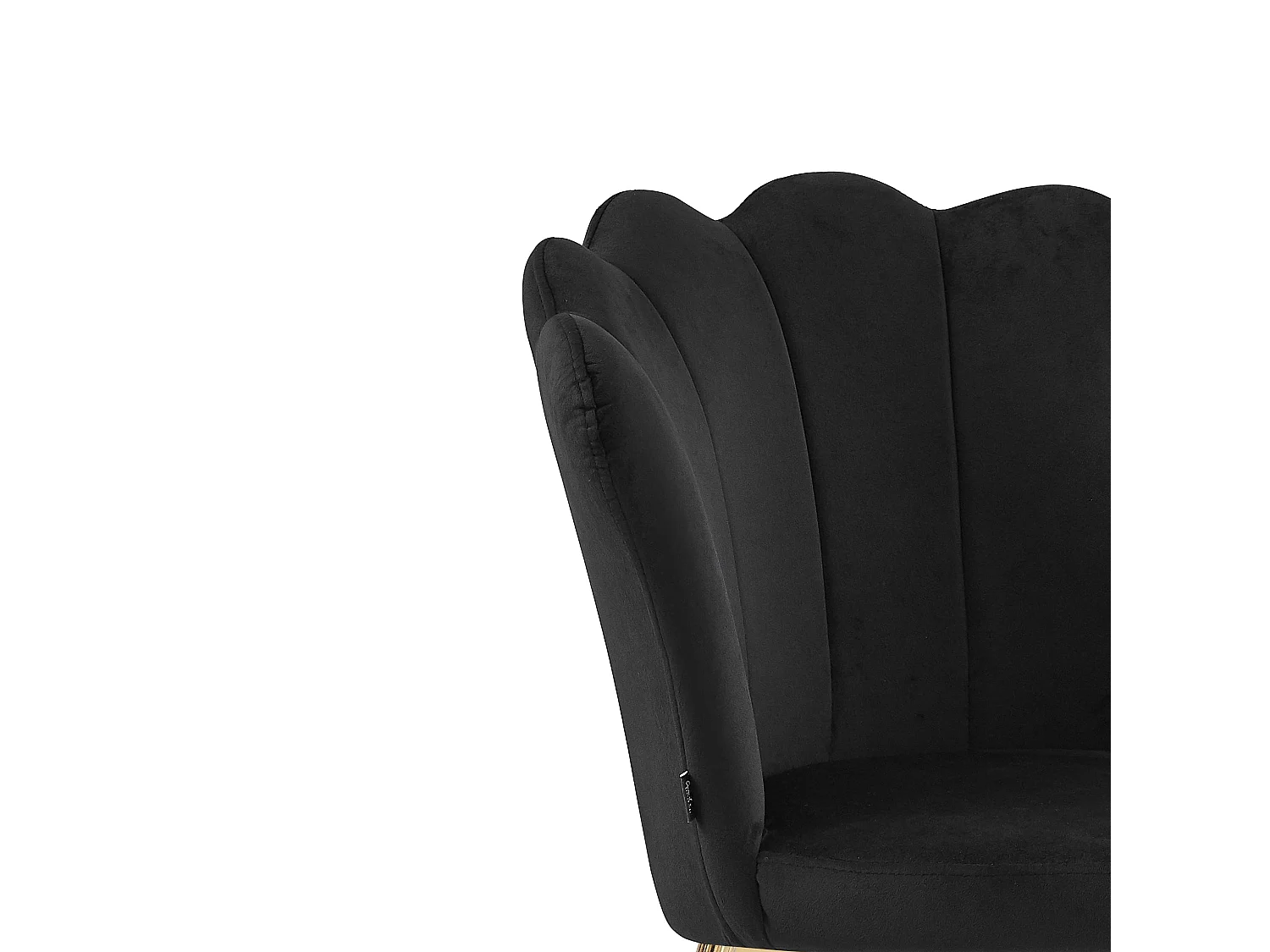 Lot de 2 chaises NYMPHEA pieds Gold assise Velours Noir